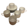 Set of Portuguese porcelain cups and saucers