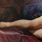 Ancienne peinture représentant un nu féminin signée "Charbonniaud"