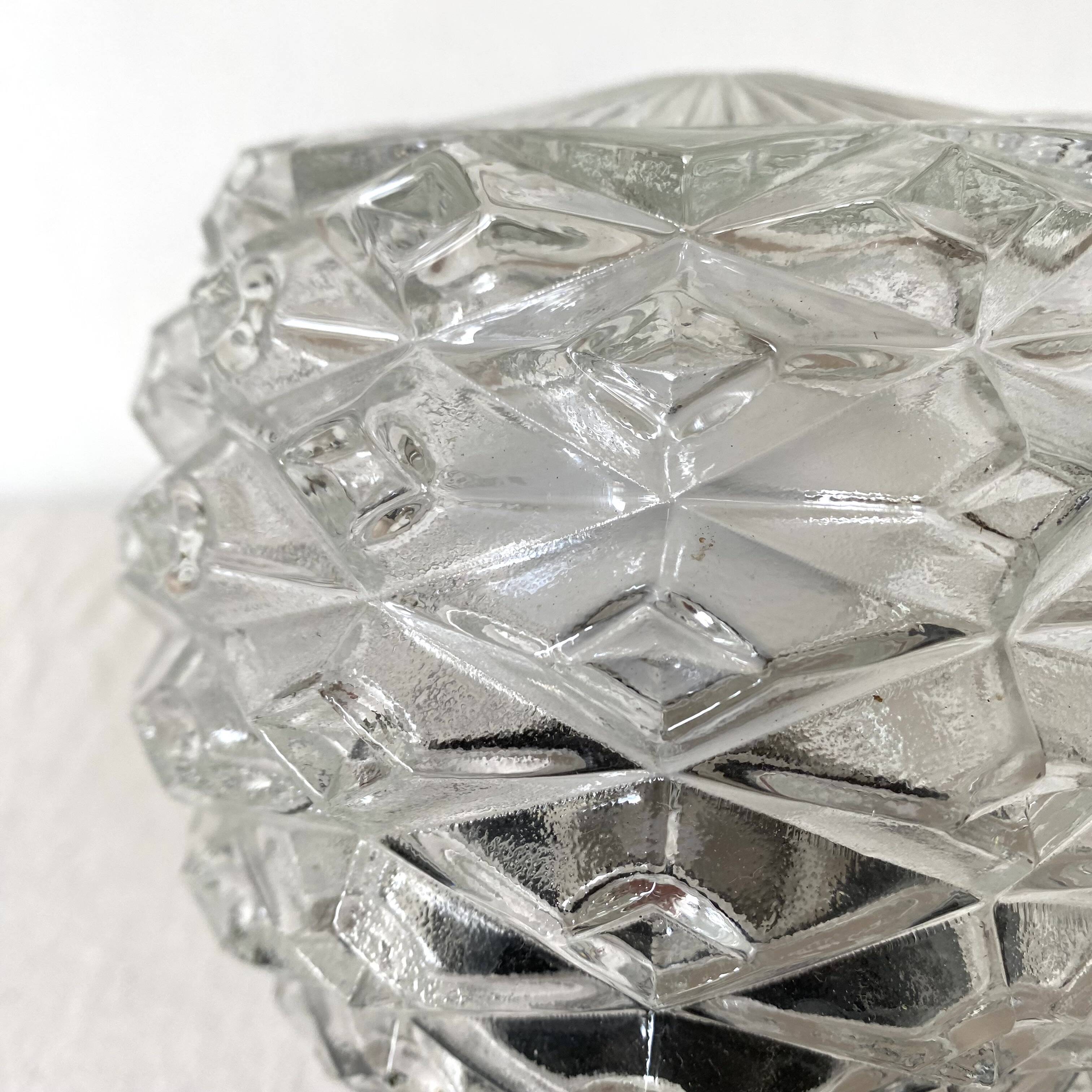 Vintage molded glass ceiling light