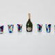 Set of 6 Italian Murano glass goblets circa 1980 murano