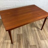 Scandinavian teak dining table and oak extensions, 60s