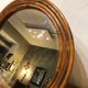 Round rattan mirror to lay