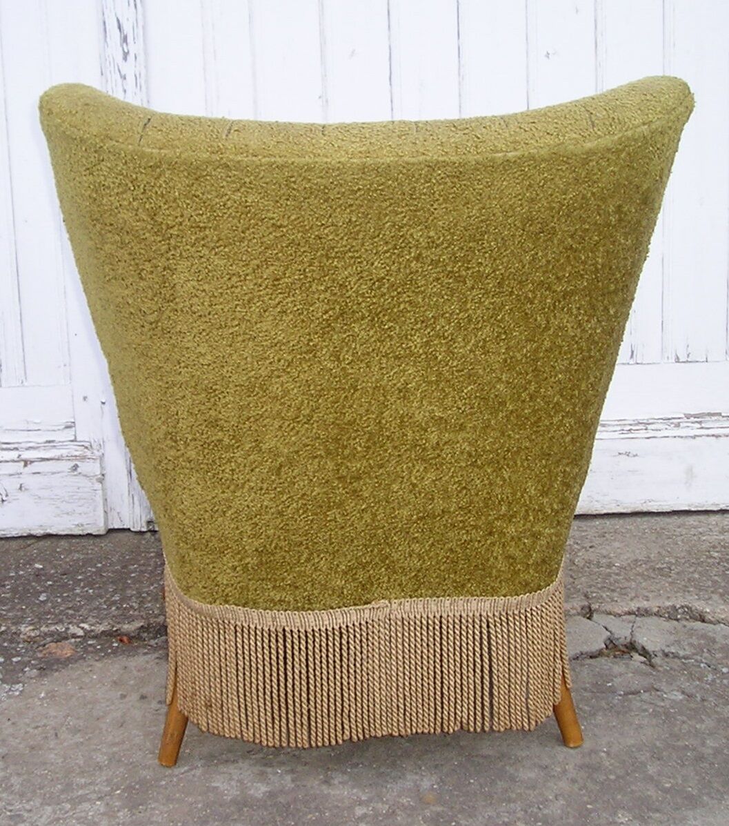 Cocktail chair with compass feet and original fabric