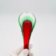 Murano Soliflore Vase - Flavio Poli - Sommerso Red Green 19cm