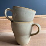 2 sandstone mugs