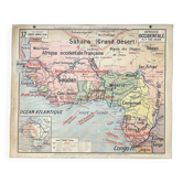 Ancienne carte scolaire Vidal-Lablache 37, T10, 1914 - Afrique occidentale