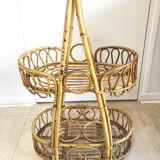 Serving rattan bar Peacock, 1970