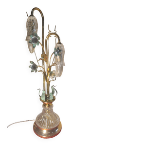Lampe chrome or et laiton,