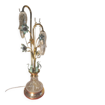 Lampe chrome or et laiton, 1970/80