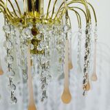 murano and crystal drops chandelier