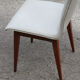 Lot de 4 chaises en simili cuir des années 1950