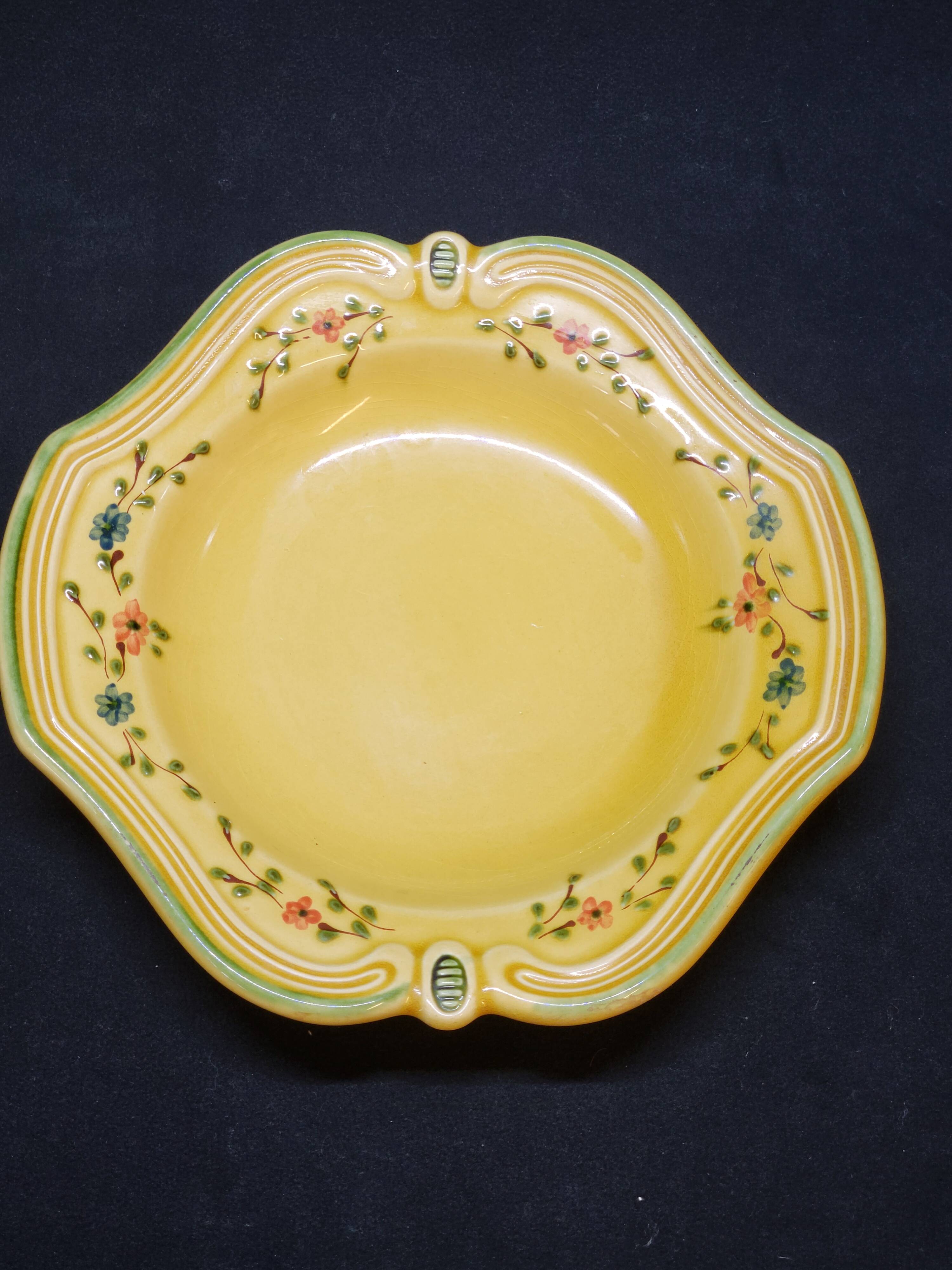 Provençal earthenware by Poet Laval France Vintage Deep Plate