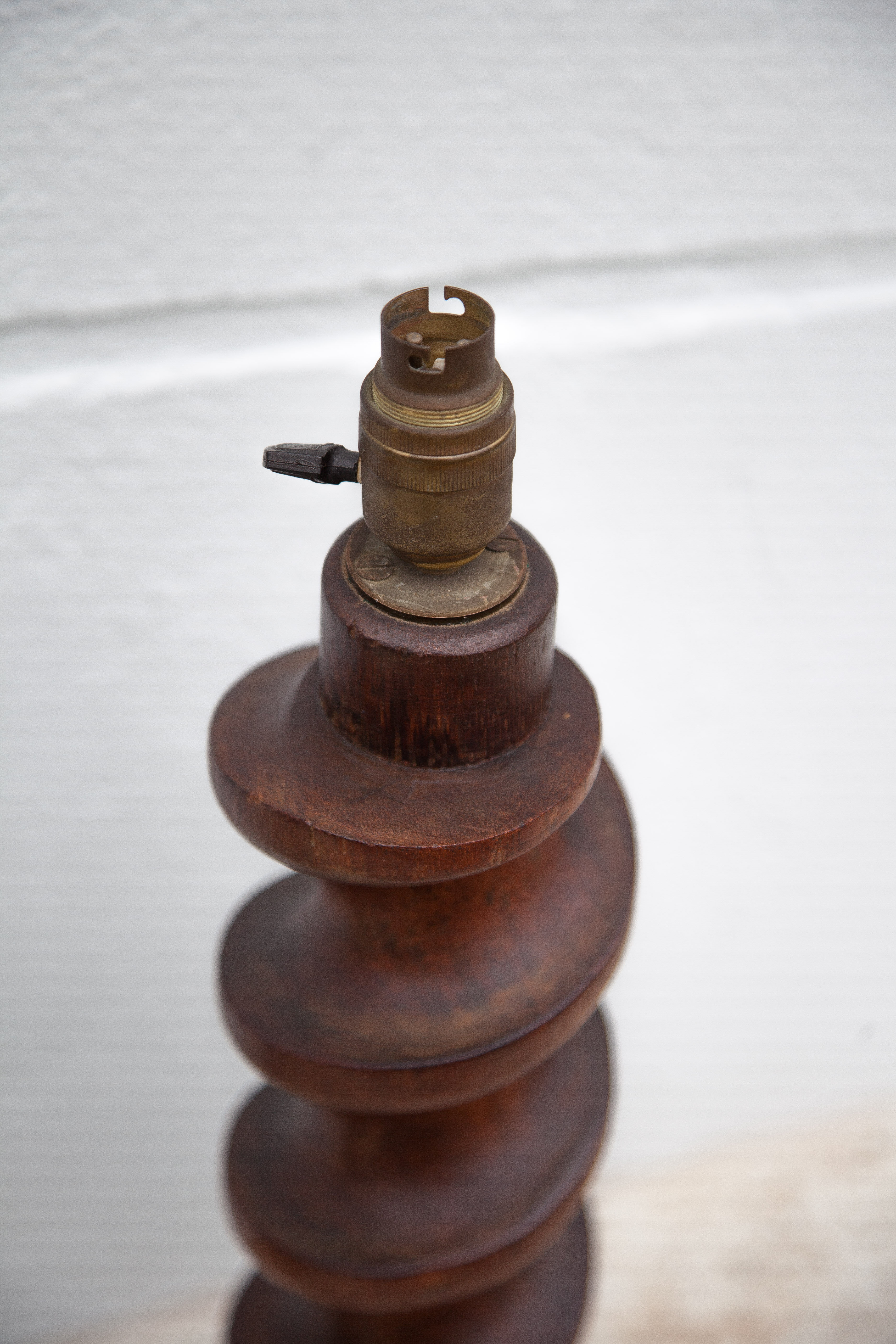 Vintage lamp foot x 2, floor lamp, floor lamp, twisted wood lamp and wrought iron, chalet