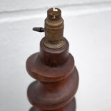 Vintage lamp foot x 2, floor lamp, floor lamp, twisted wood lamp and wrought iron, chalet