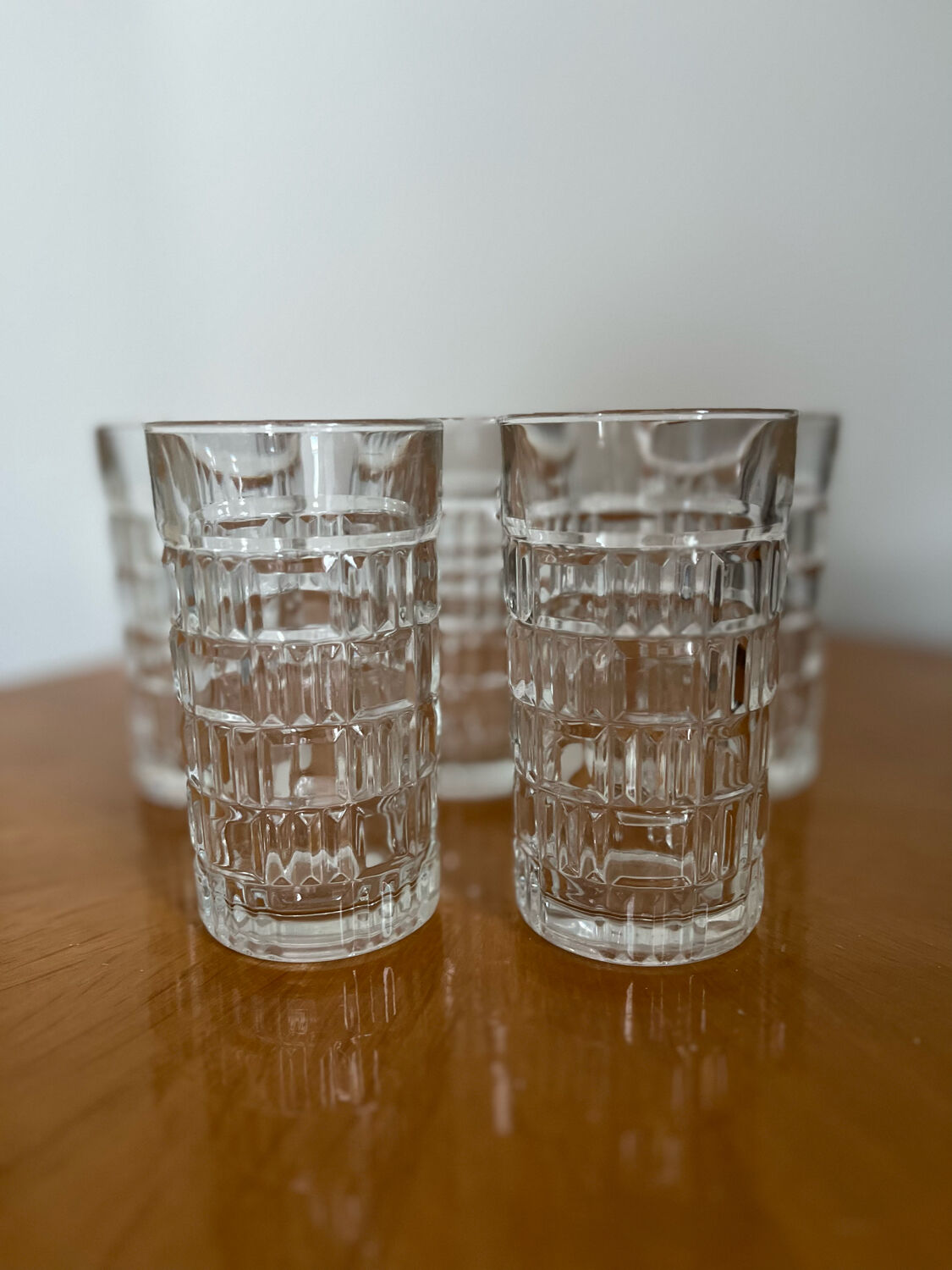 Transparent vintage whisky glasses