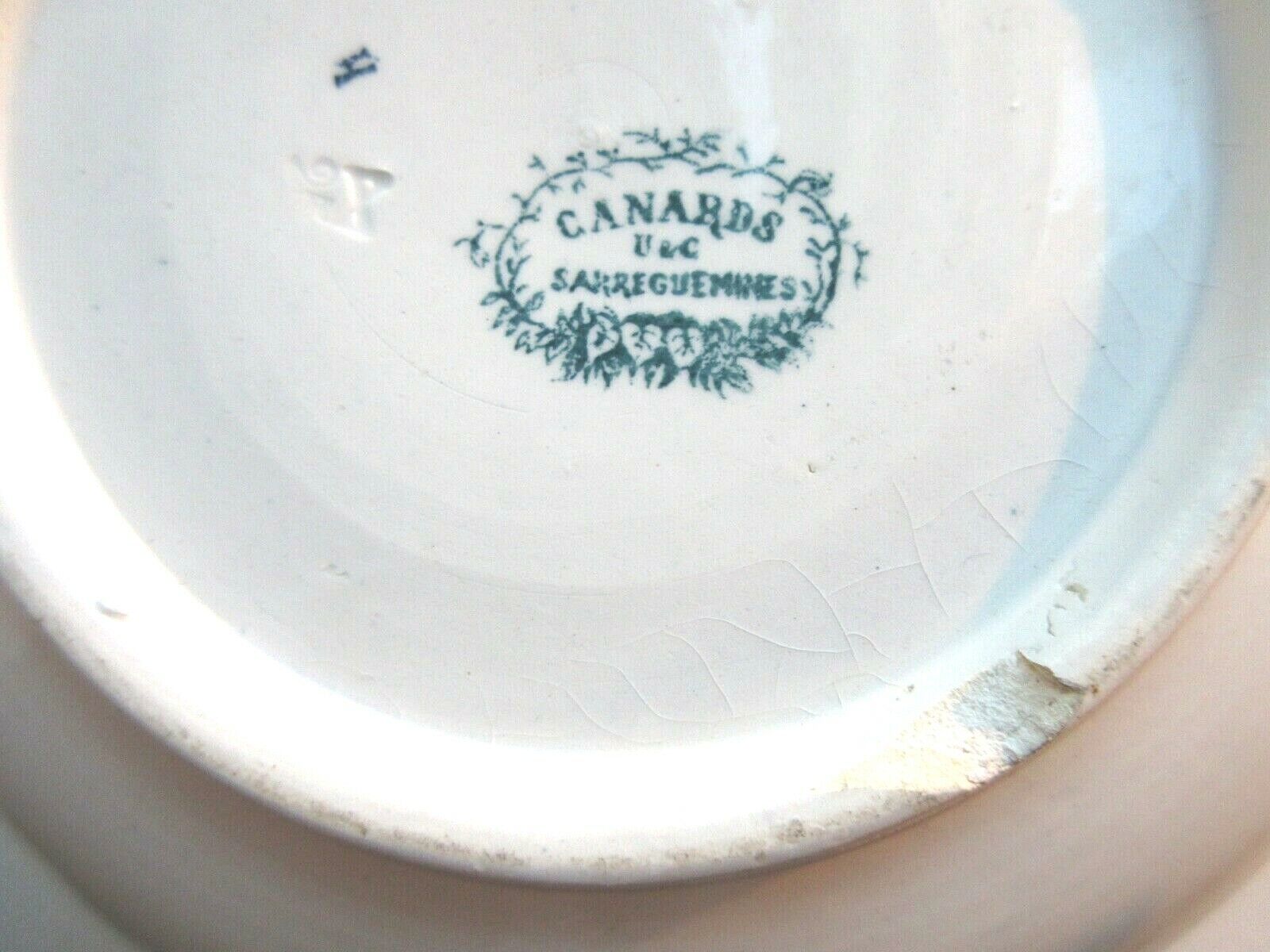 Toilet pitcher "chubby" in grey-blue, Les Canards de Sarreguemines