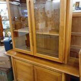 high glass buffet in solid elm - SENAC