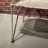 Wrought iron garden set painted white