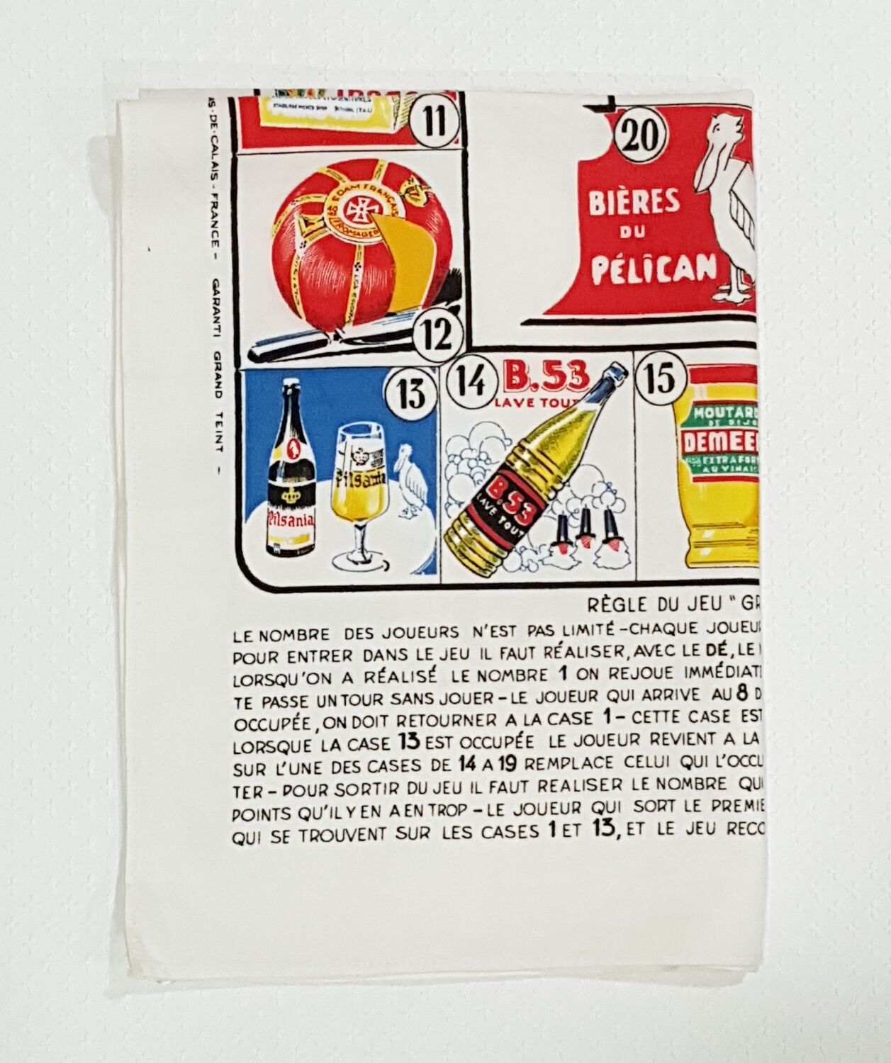 Vintage publicity teatowel