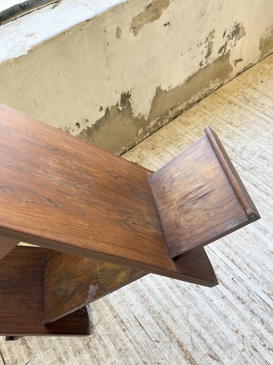 Jardinière années 50 palissandre constructiviste