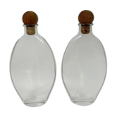 Lot de 2 bouteilles en verre