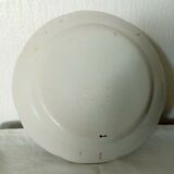 Plate in faience of luneville decor au coq a la barriere 19 eme