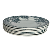 6 assiettes plates en terre de fer