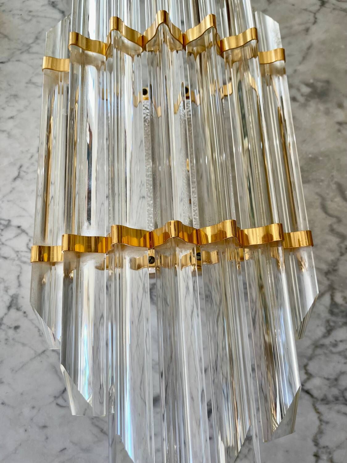 XXL Venini wall lamp in glass and crystal, Italy 1980