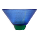 Bol Coupe Verre "Kairo" Lena Hansson - Hadeland Norvège Bleu & Vert 1980