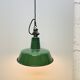 Industrial Green Enamel  Lamp, 1960s