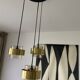Suspension laiton verre fumé
