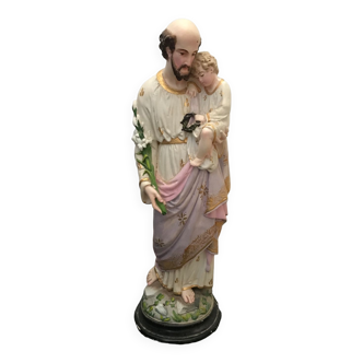 Statue Saint Joseph en plâtre