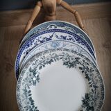 Quartet flat blue plates dessert 39