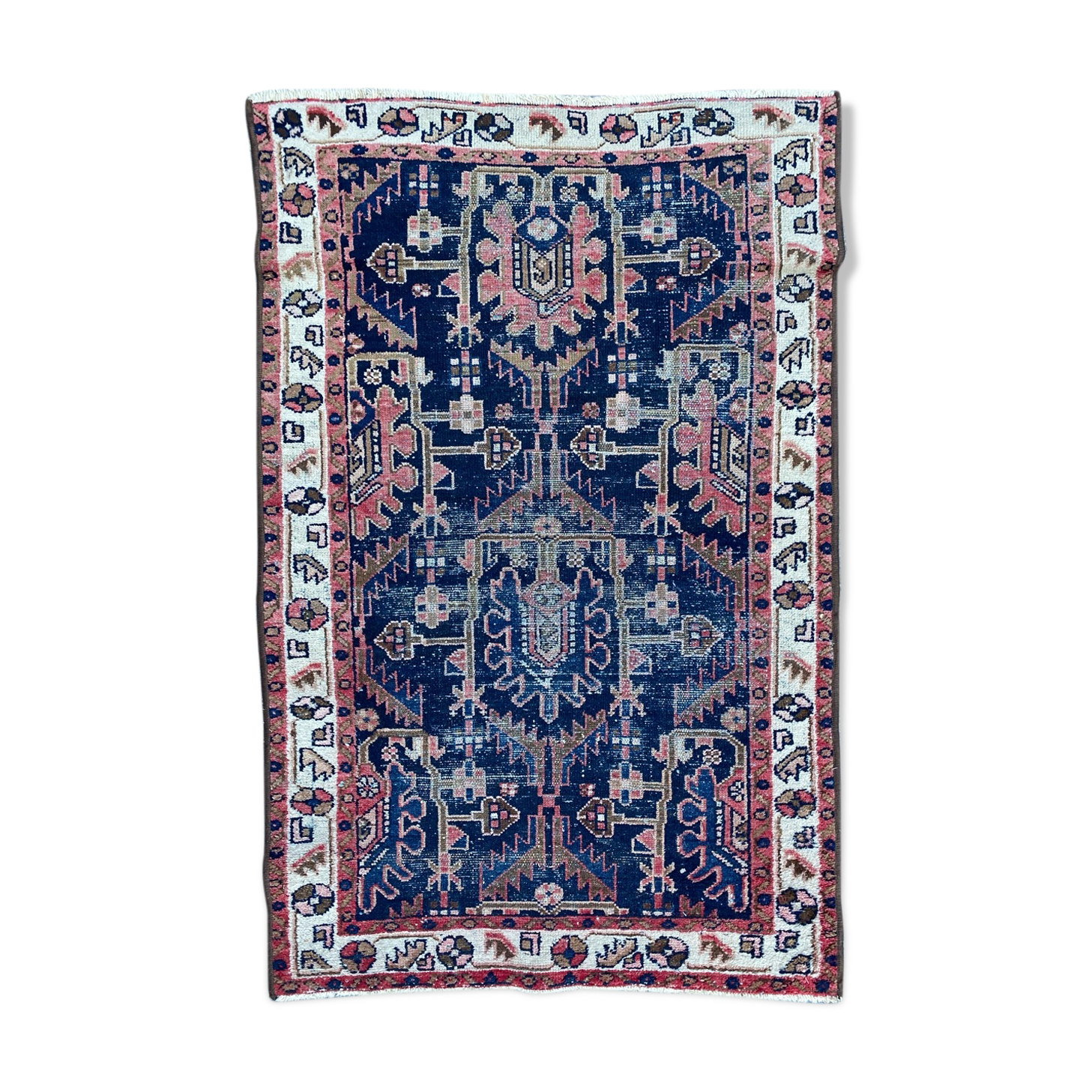 tapis ancien persan Hamadan fait main 94x145 cm
