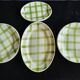 Moulin des Loups Orchies serving dishes, "Nappe" model, Green (set of 9)