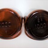 Amber pharmacy bottles 60s