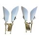 Vintage 1950s butterfly wall light pairs by Arlus.