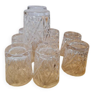 Verres taillés cristal