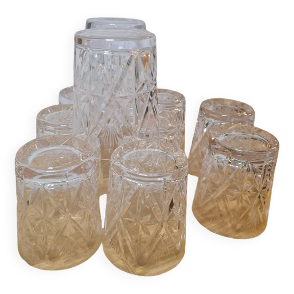 Verres taillés cristal de Sèvres