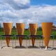 Set 4 Vintage postmodern Dutch design Memhis style Harvink Zino chair