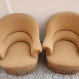 Paire de fauteuils crapauds