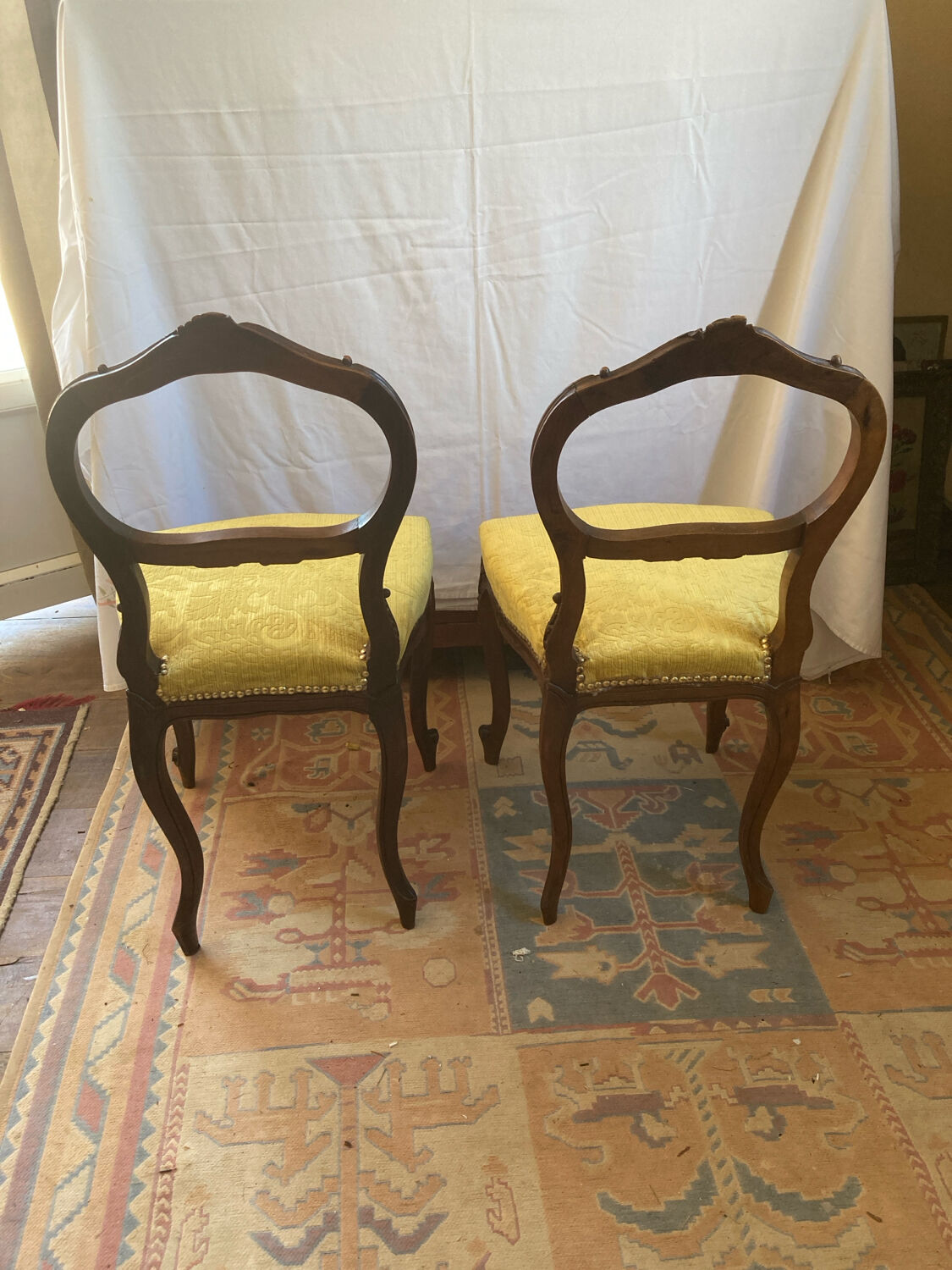 Rococo chair pair