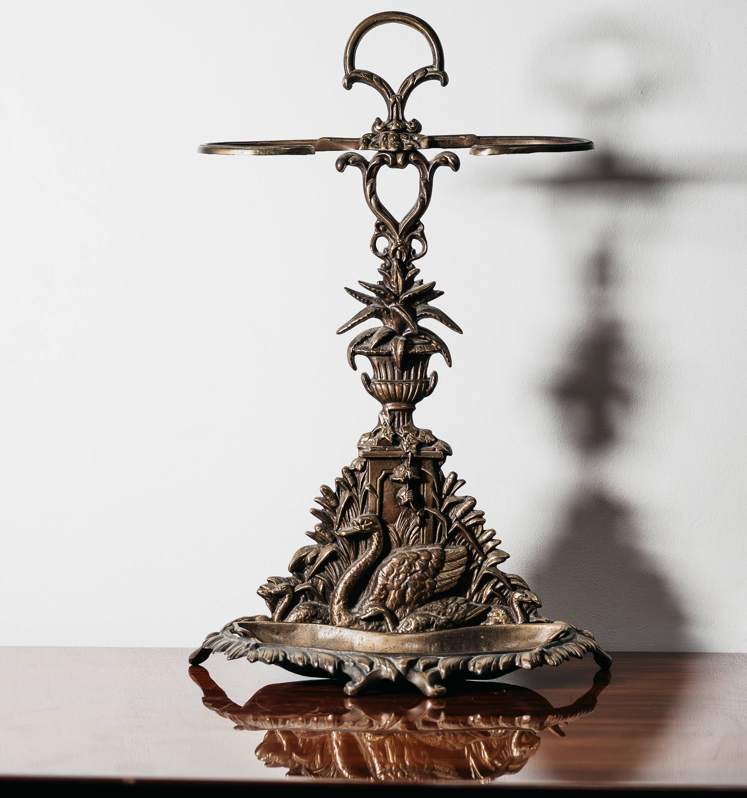 Portaombrelli Art Nouveau in ottone Francia, anni '60 Vintage Design
