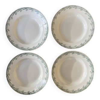 Lot de 4 assiettes creuses terre de fer MDL & Hamage