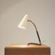 Table lamp in cream painted metal & brass, 1950