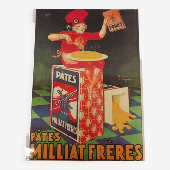 Advertising poster, MILLIAT FRERES, vintage.