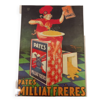 Affiche publicitaire , MILLIAT FRERES , vintage .