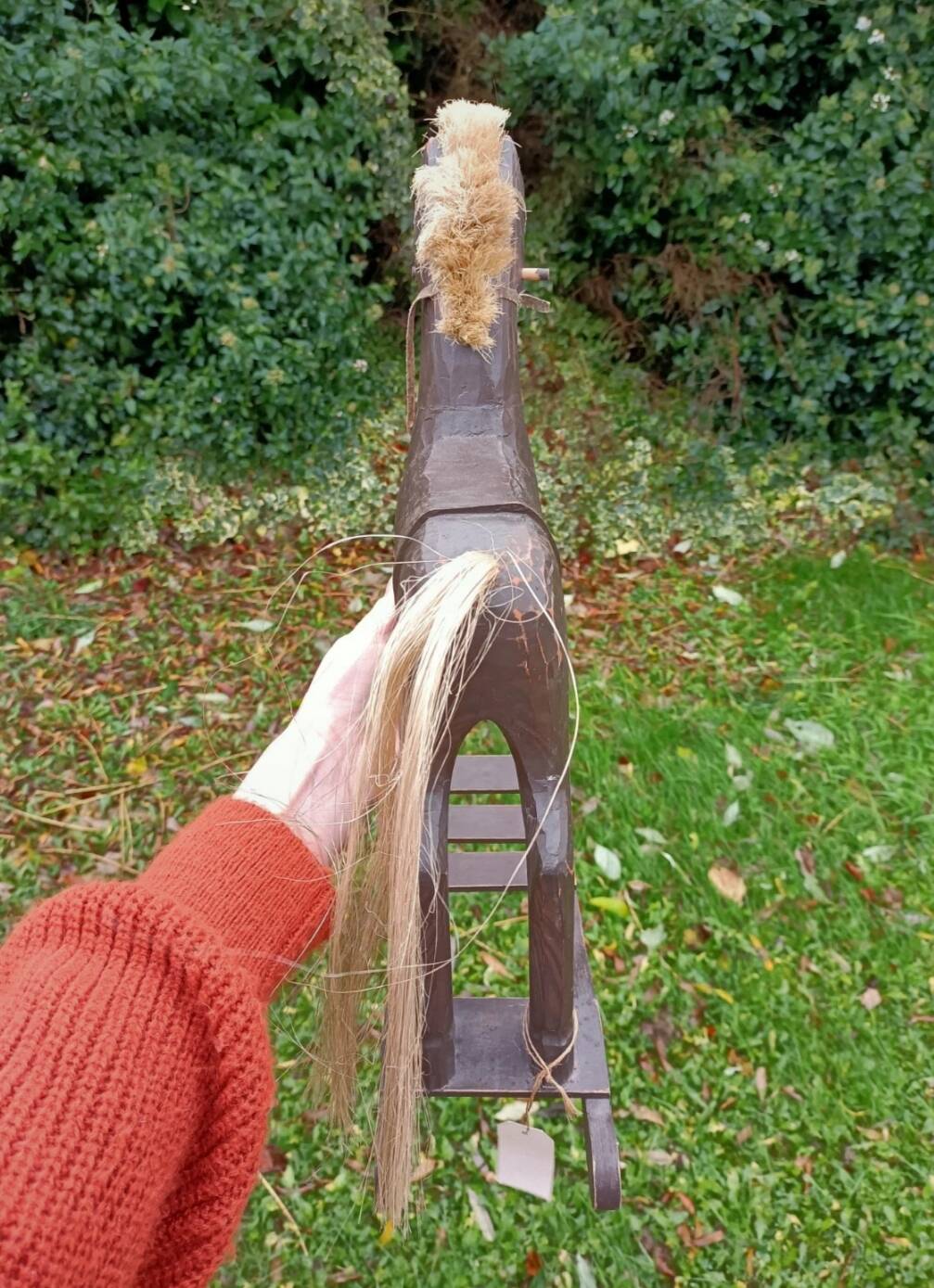 Retro wooden rocking horse