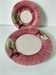 Duo assiettes barbotine feuilles vintage