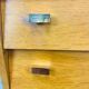 Chest of drawers chiffonnier feet compass 50s blond wood